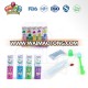 toothpaste toothbrush popping  liquid candy