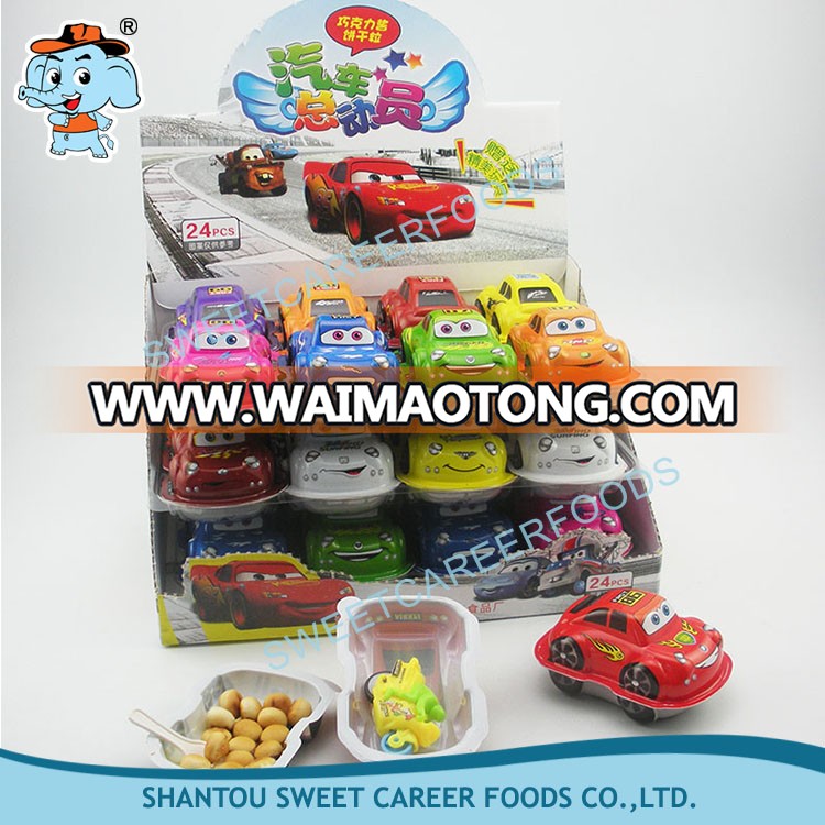 car shape surprise chocolate biscuit with toy